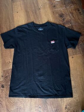Ben Davis Black Short Sleeve Pocket Tee with Logo Patch